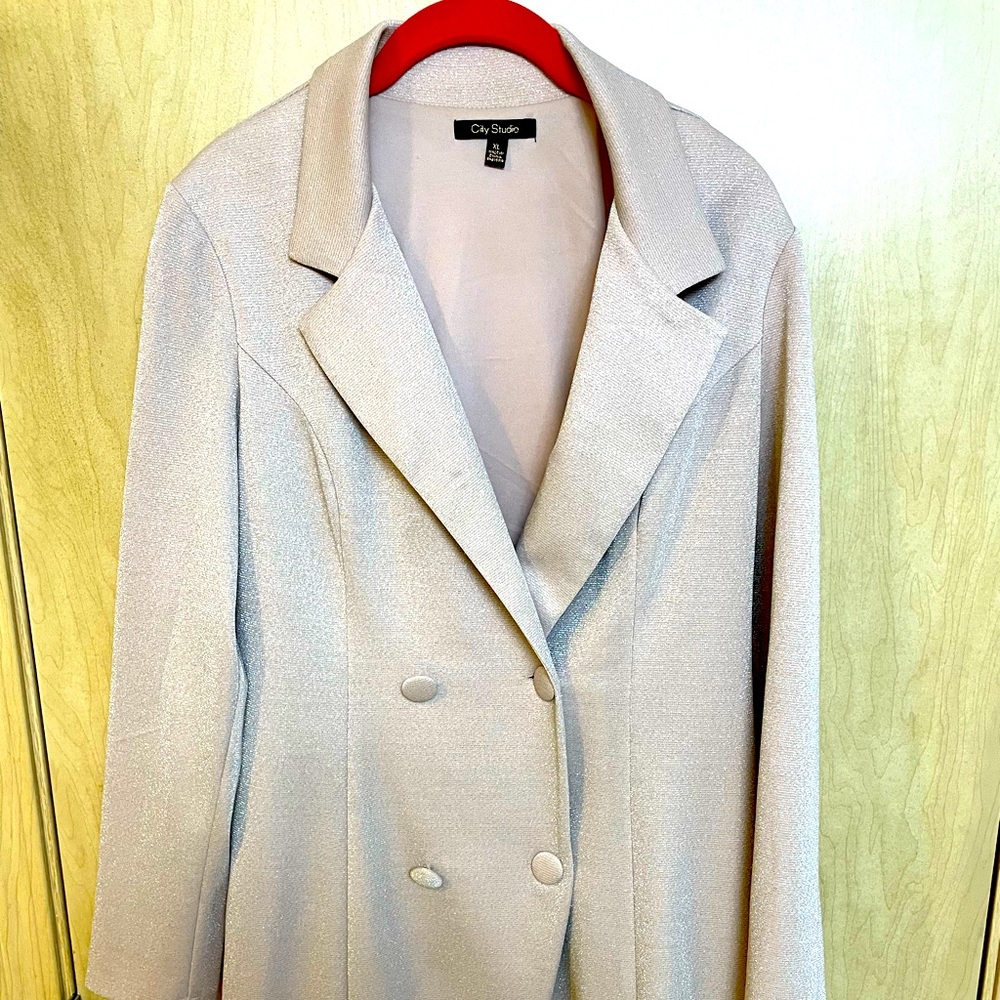 Light Pink Blazer with light sparkles.